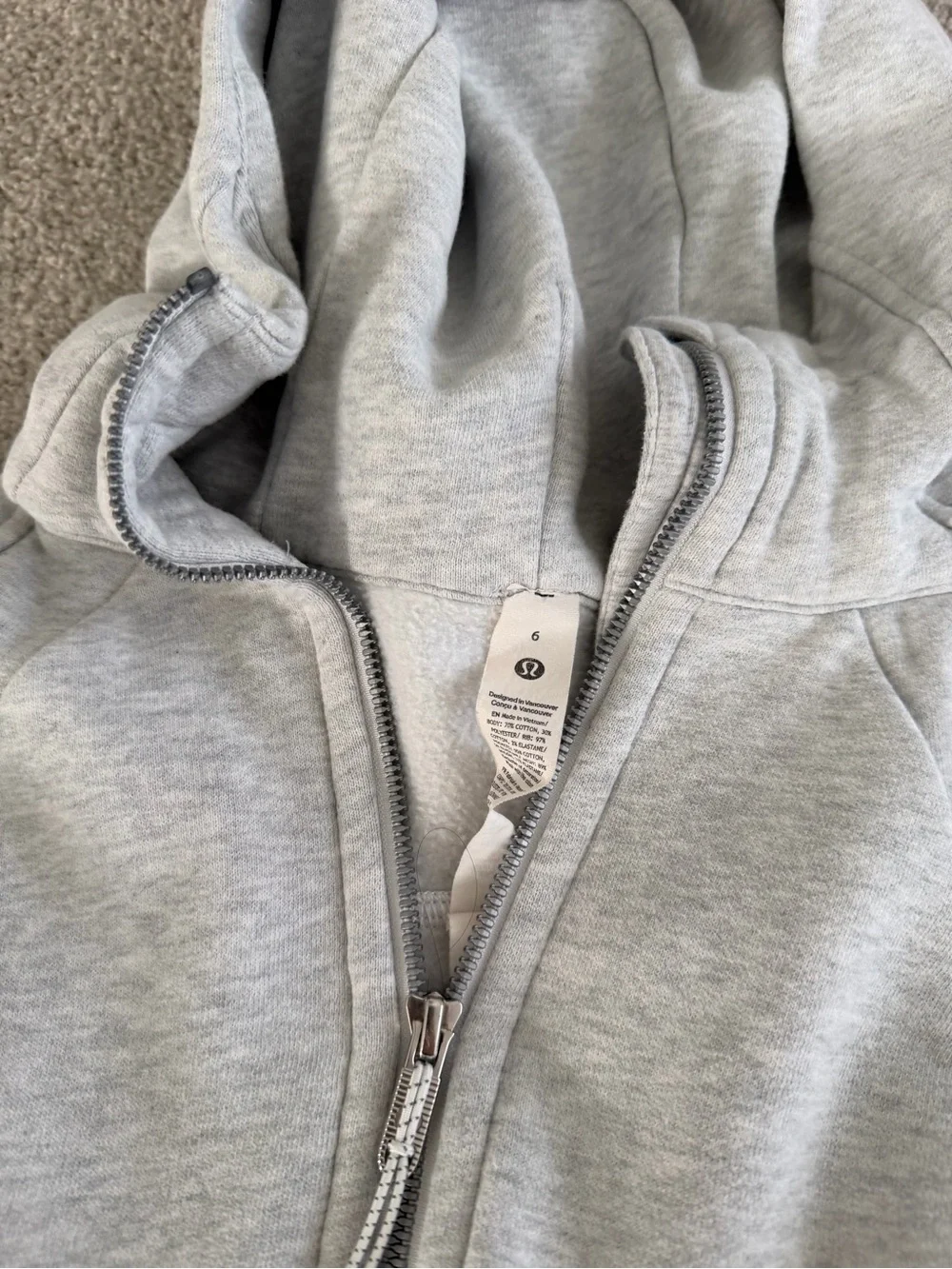 Lululemon Scuba Full Zip Hoodie Size 6